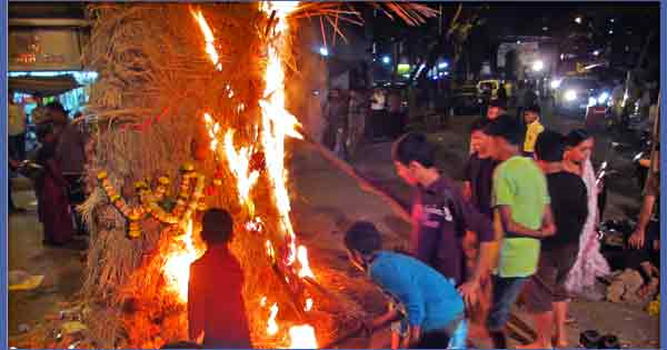 Holika Dahan or Holi Fire After Holi Puja