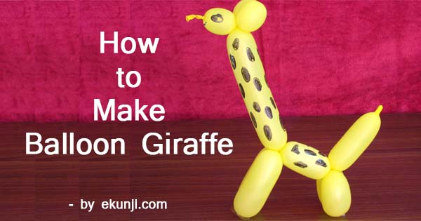 Learn how to make balloon giraffe