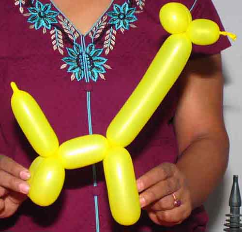 How to make Balloon Giraffe Tail