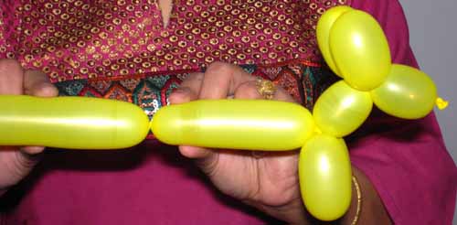 Learn to make stomach of balloon dog