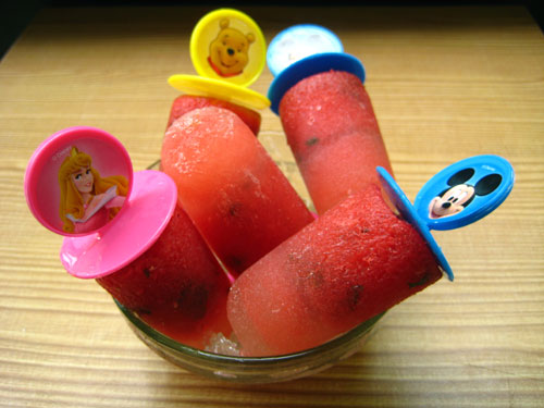 Popsicle Recipe : Watermelon, Mint, Lemon Popsicle