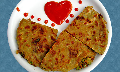 Crispy Green Peas Paratha Recipe