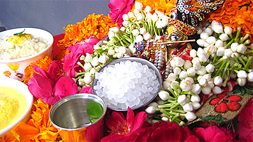 Krishna Puja Vidhi - Panchopchar puja of Baby Lord Krishna