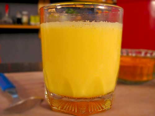 Combination of milk and turmeric