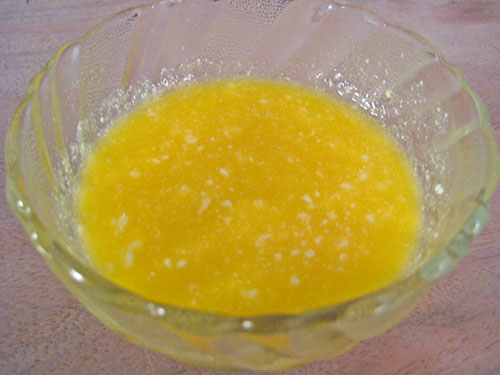 Combination of Mango, yogurt and ginger juice