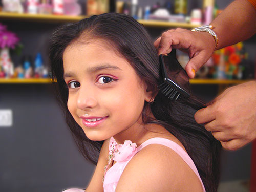 Brushing hair thoroughly