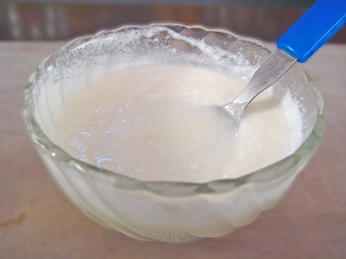 Combination of yogurt, water and honey