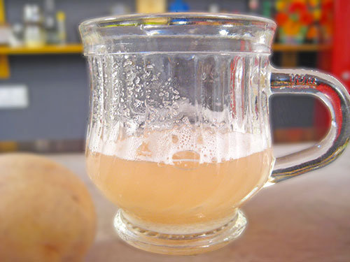 Combination of potato juice and water