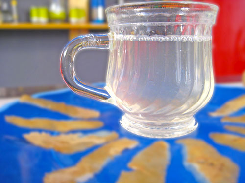 Boiled water of potato skin