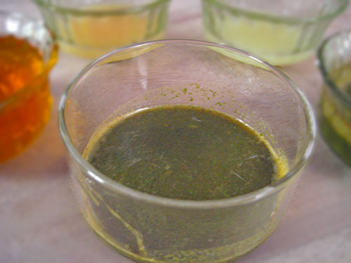 Combination of mint leaves juice, lemon juice, ginger juice and honey