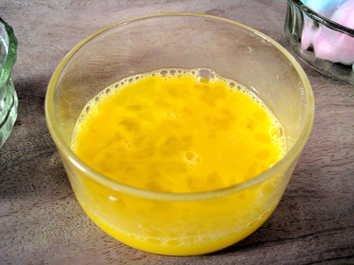Combination of egg and glycerin