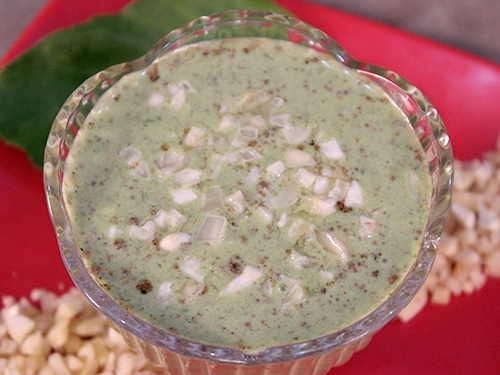 Almond Spinach Raita Recipe From Indian Cuisine 