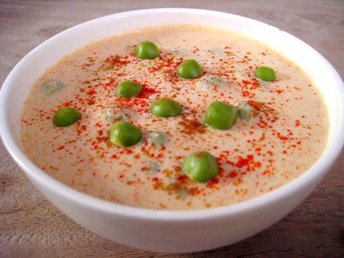 Peas Raita Recipe - A Nutritious Dish From Indian Cuisine
